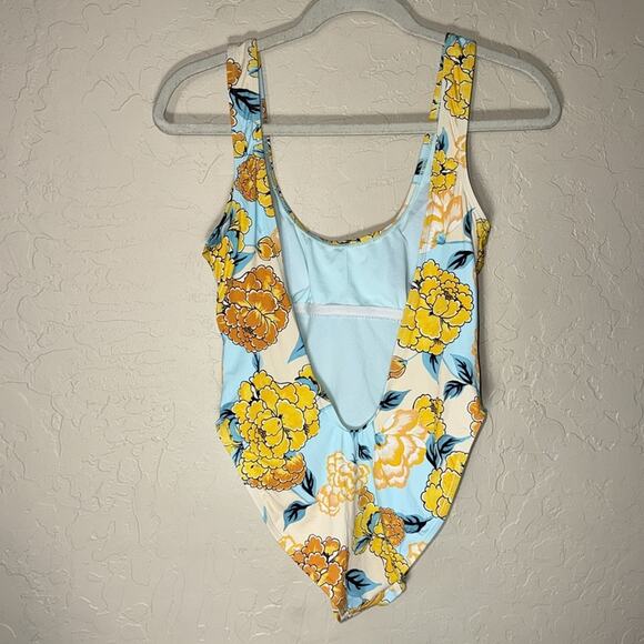 The Bikini Lab Spanish Bloom Floral High Leg Open Back one piece swimsuit - Picture 5 of 9